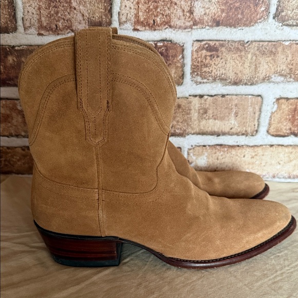 Tecovas tan lucy Suede Cowboy Boots - Picture 2 of 9